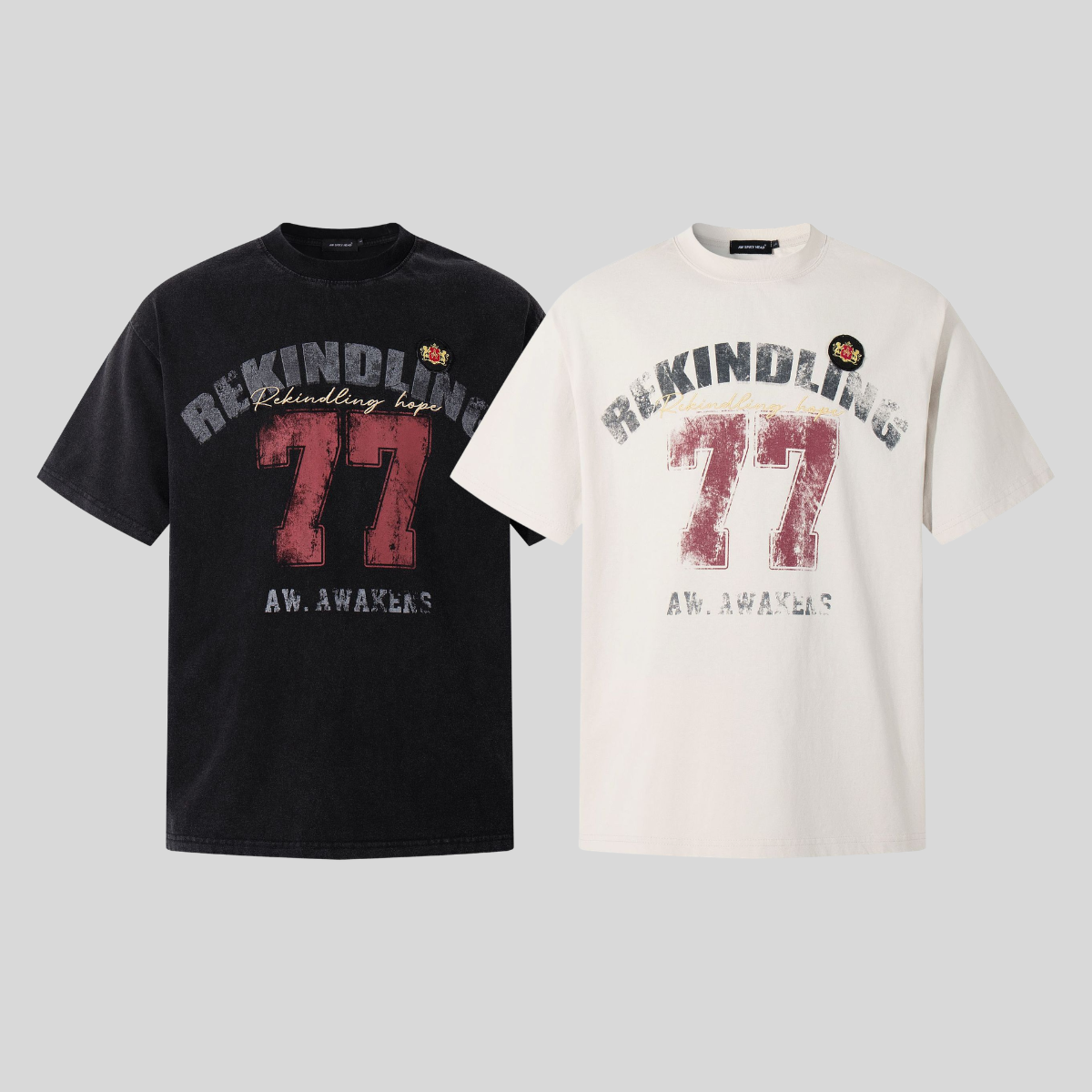 新品　ナゴンスタンス　アートワークプリントTシャツ レトロ ナンバリング 刺繍プリントTシャツ – KXCK（キックス