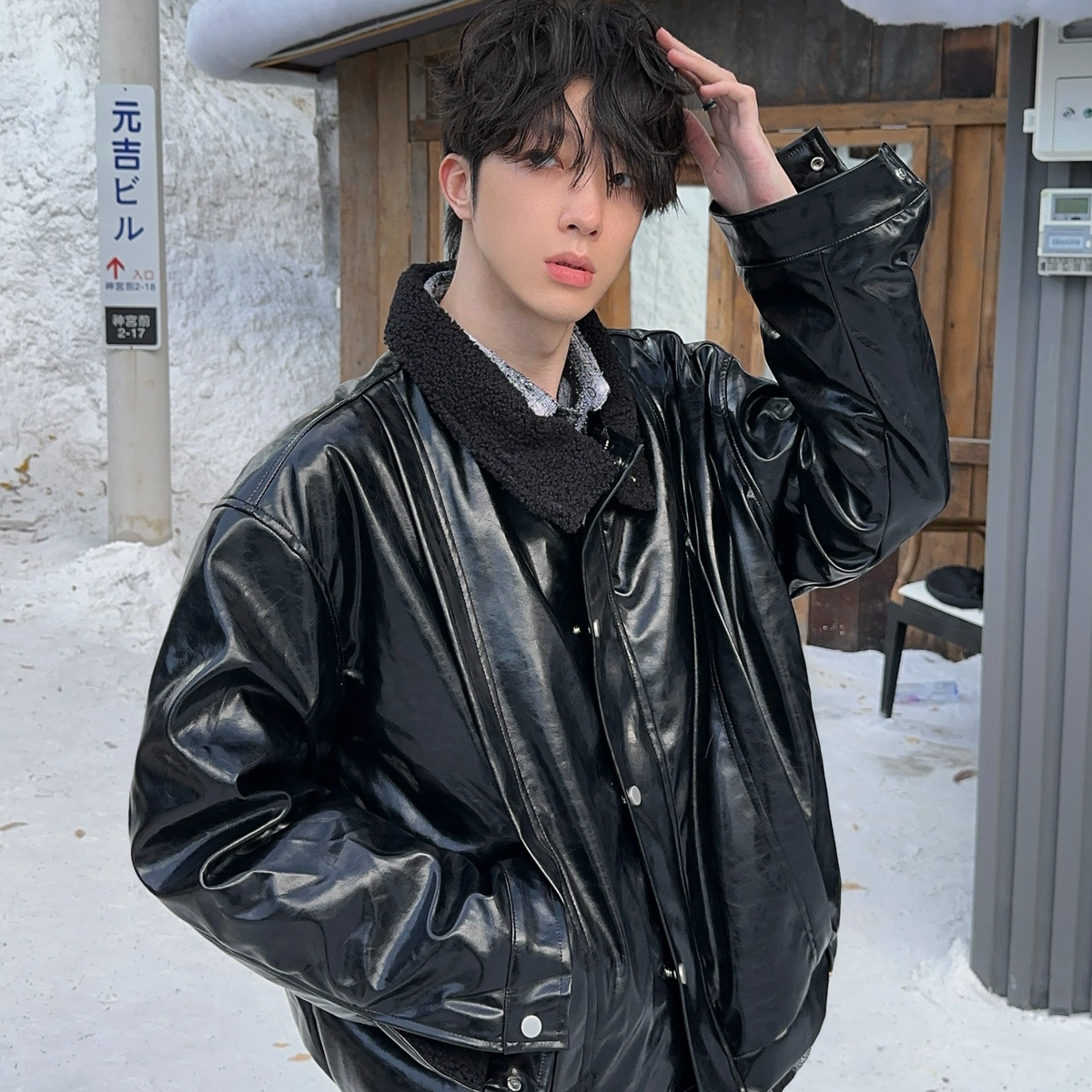 裏起毛ラムファー ウォーム PUレザージャケット – KXCK（キックス