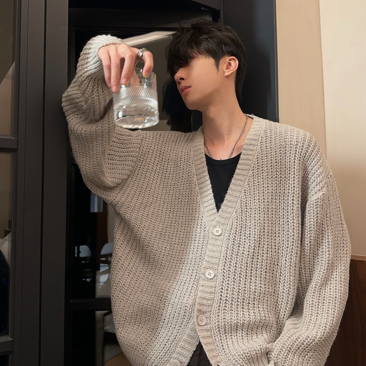 y2k 変形ドレープニットカーディガン ロック y2k 変形ドレープニット y2k 変形ドレープニットカーディガン ロック y2k 変形ドレープニット