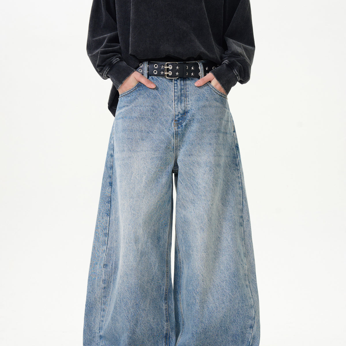 ウォッシュブルー バギーデニムパンツ – KXCK（キックス 