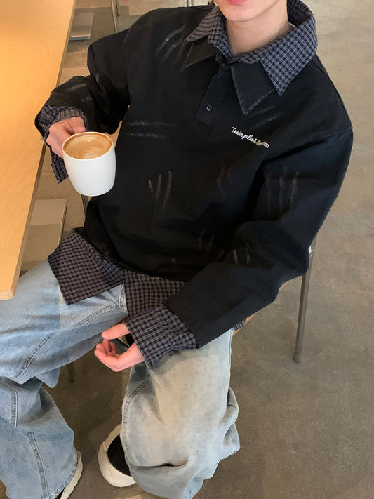 シャツ付き スクラッチドポロシャツ