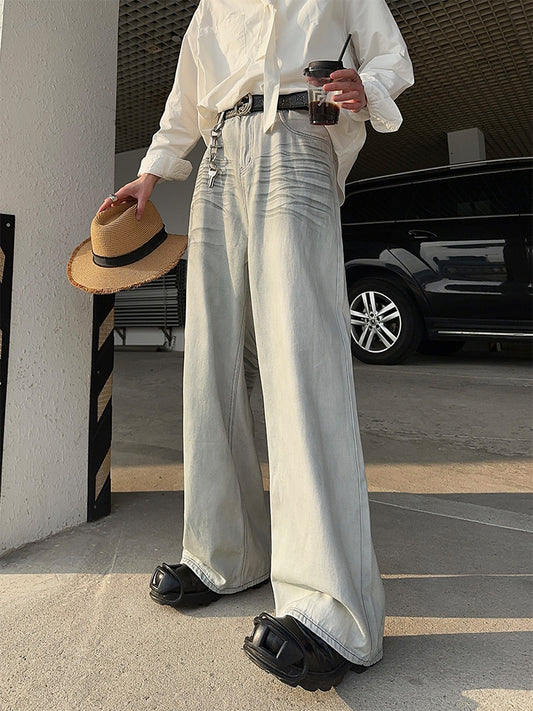 ウォッシュ ルーズ ホワイトジーンズ