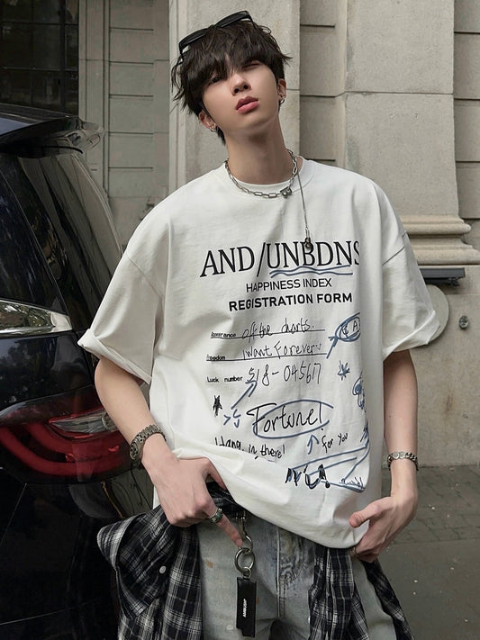 グラフィック スクリブル Tシャツ