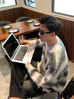 カジュアル ボーダー ソフトモヘア セーター