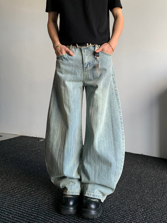 レトロ クリーンフィット ウォッシュドバギージーンズ