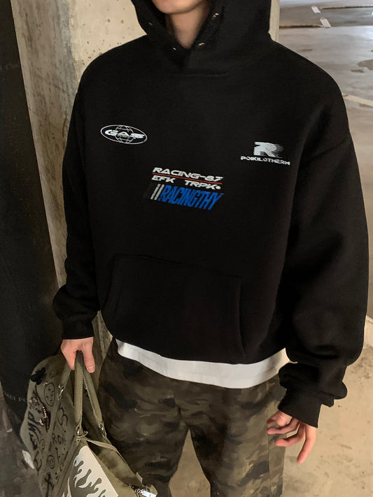 バックレタリング レーシング フーディー