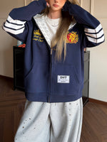 モノグラム エンブレム ジップパーカー