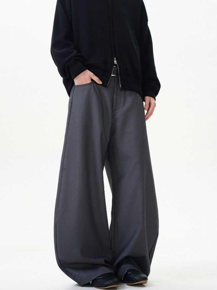 90s ヴァージンウール ワイド スラックス バギー ブラック SHINYAKOZUKA - Hi, BAGGY / COLOURLESS BLACK | Retikle Online