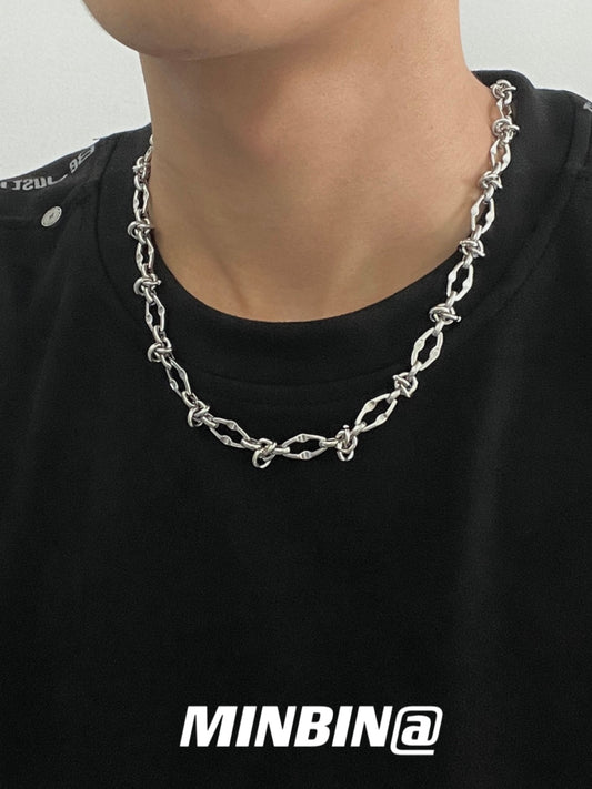 シルバー ロンバスチェーン ネックレス