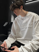 凸型ロゴ ダメージ ロングTシャツ