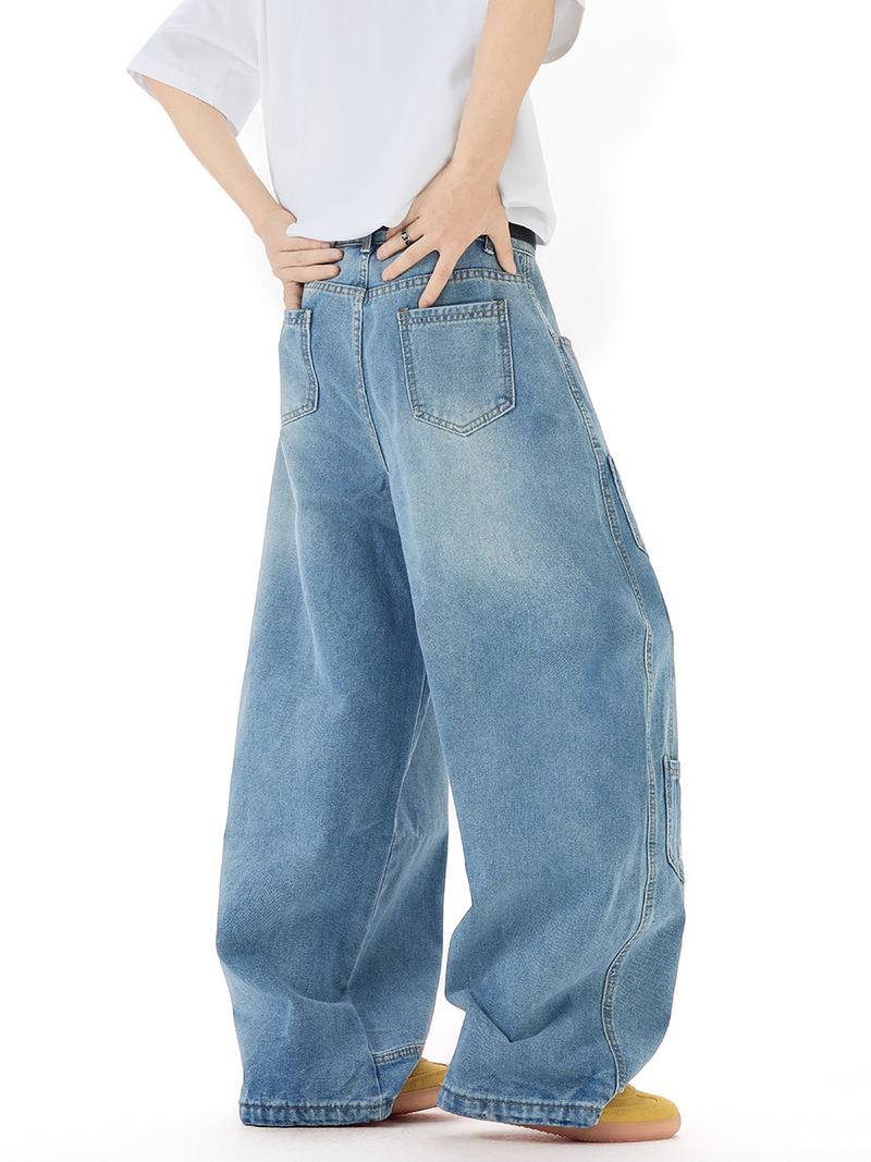 アルファベット キーホルダー付き バルーンデニム