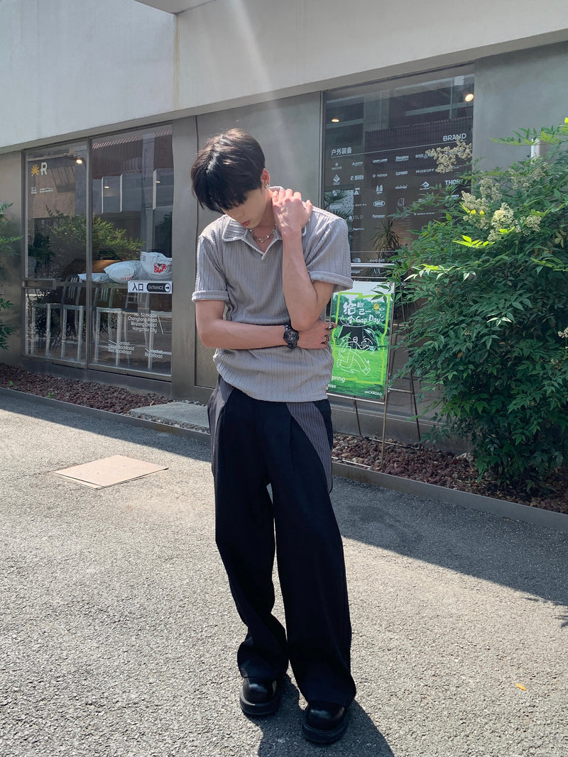 ハンドステッチ スキッパーポロシャツ