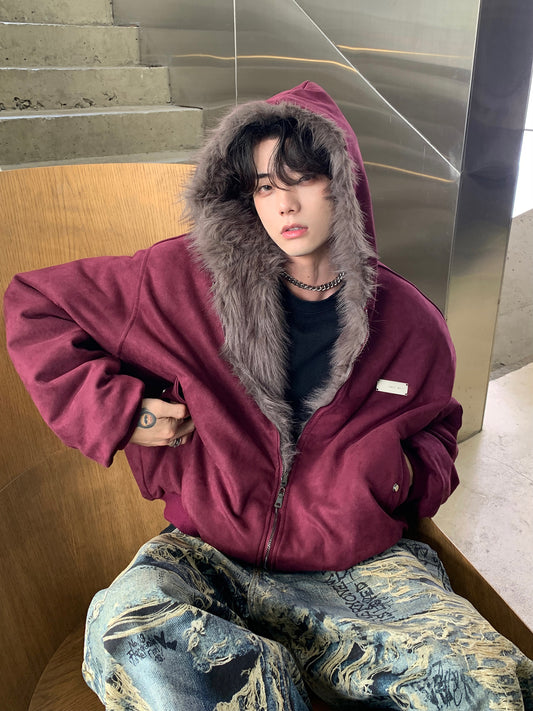 ワンポイント リバーシブル パデッドファージャケット