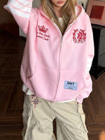 モノグラム エンブレム ジップパーカー