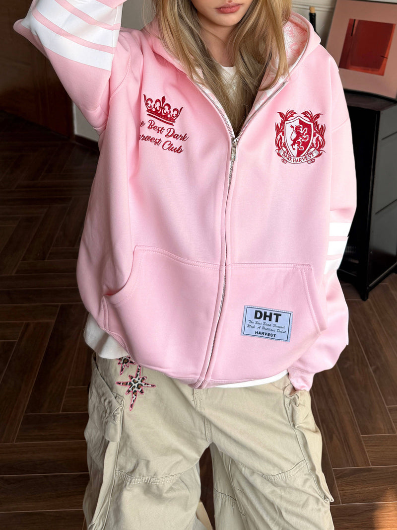 モノグラム エンブレム ジップパーカー