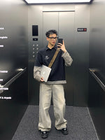 ストライプロンT付き コントラスト ポロシャツ