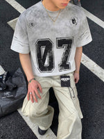 レトロ 07ナンバリング ウォッシュTシャツ