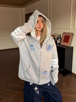 モノグラム エンブレム ジップパーカー