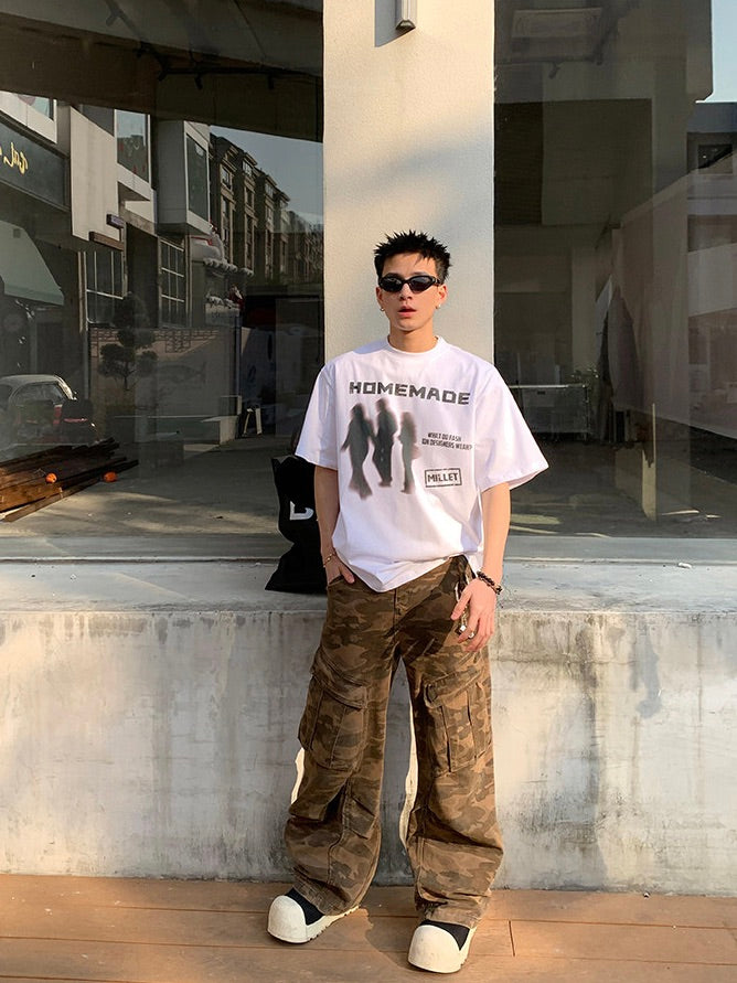 アメリカン ゴーステッド プリントTシャツ