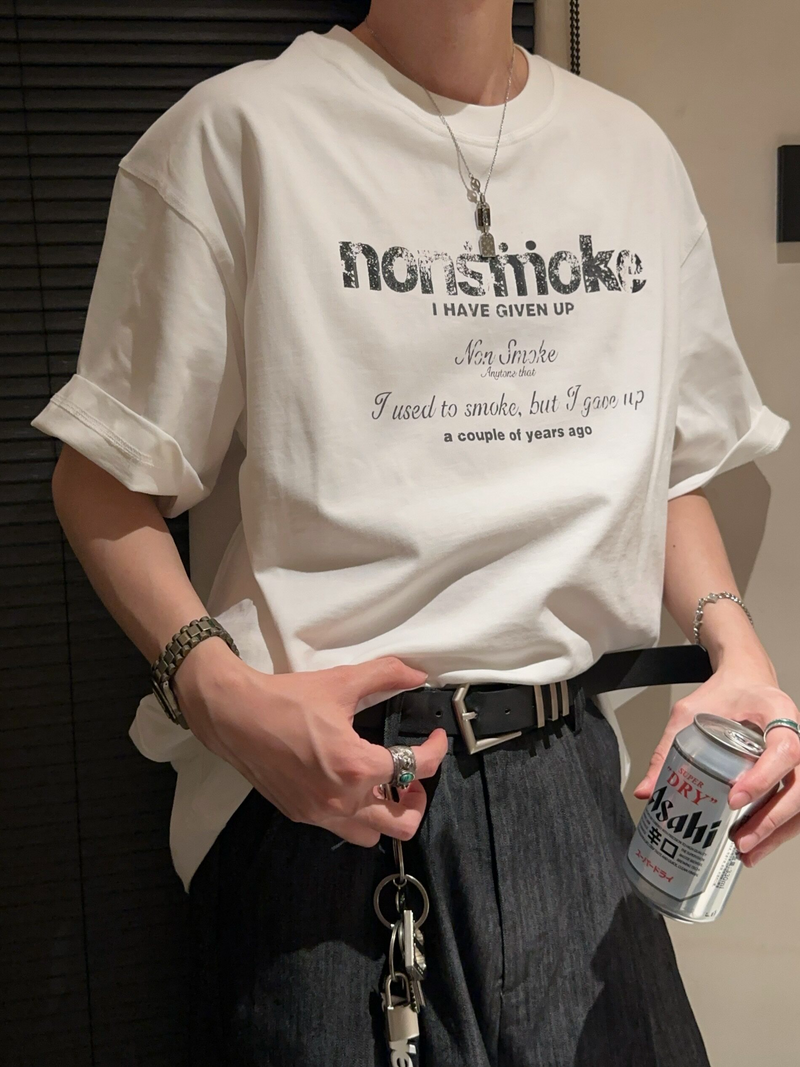 ディストレスト レタリングTシャツ