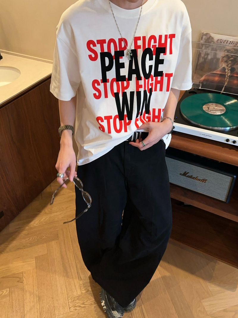 レトロ アメリカン スローガンTシャツ