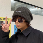 ワンポイント オーバーニットビーニー