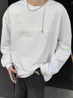 凸型ロゴ ダメージ ロングTシャツ