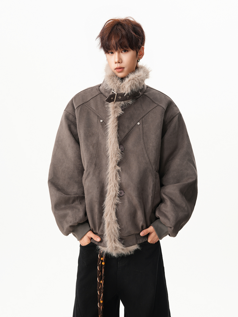 レトロ ネックベルト ファージャケット