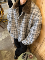 レトロチェック柄 キルティングジャケット