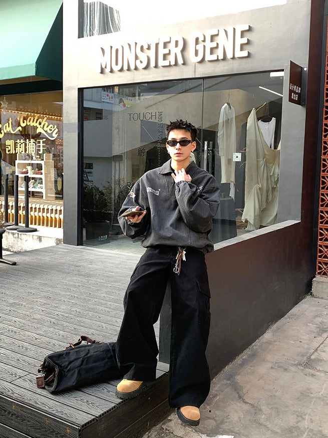 プルオーバー Vネック ゲームトラックジャケット