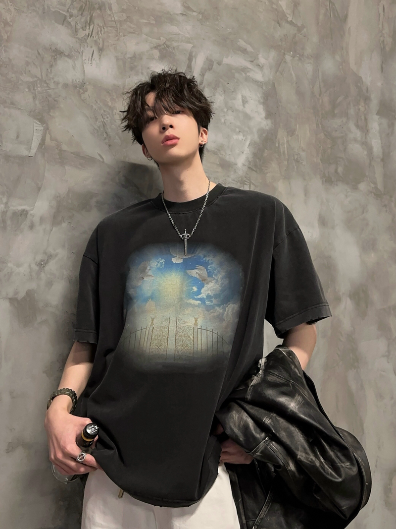 レトロ ヘブンズ ウォッシュTシャツ