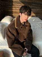 レトロ ワンポイント スエードファージャケット