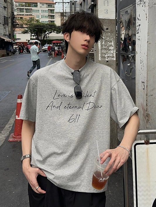 カジュアル レタープリント Tシャツ