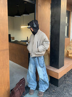 ショート  PUレザーフライトMA-1ジャケット