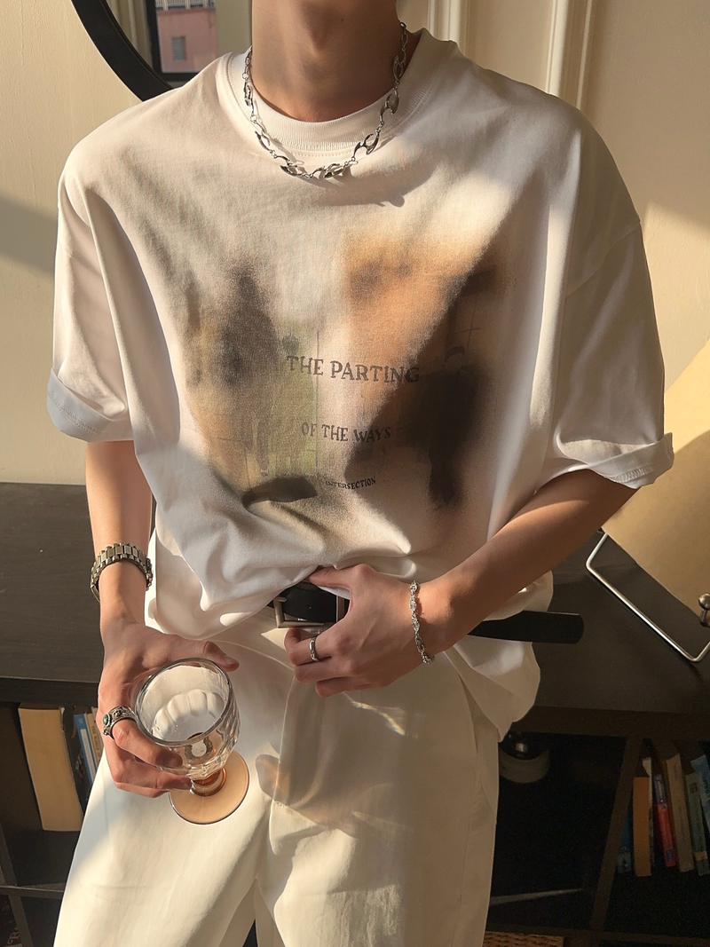 レトロ ブラーフィギュア プリントTシャツ