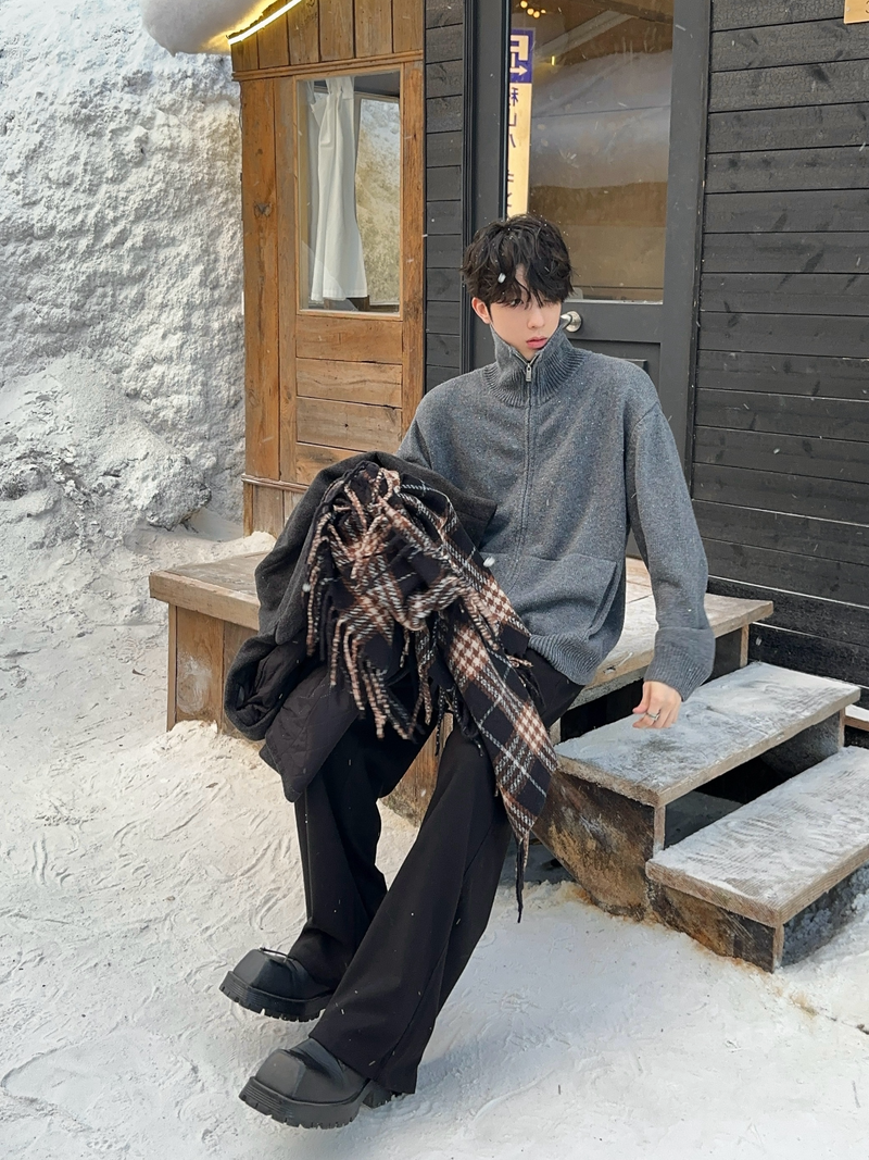 タータンチェック柄 フリースマフラー