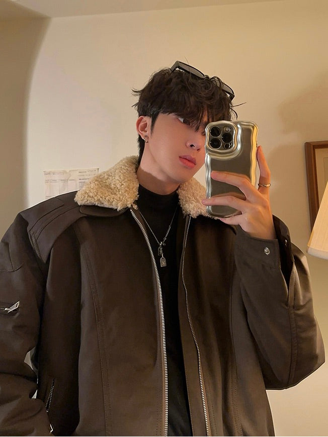 ラムファー バイカーボンバージャケット