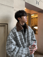 レトロチェック柄 キルティングジャケット