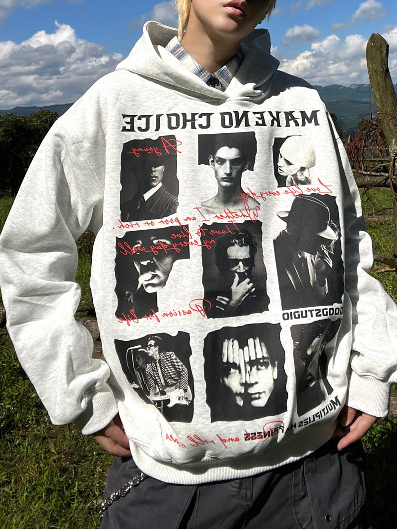 グリッド ポートレートレター パーカー