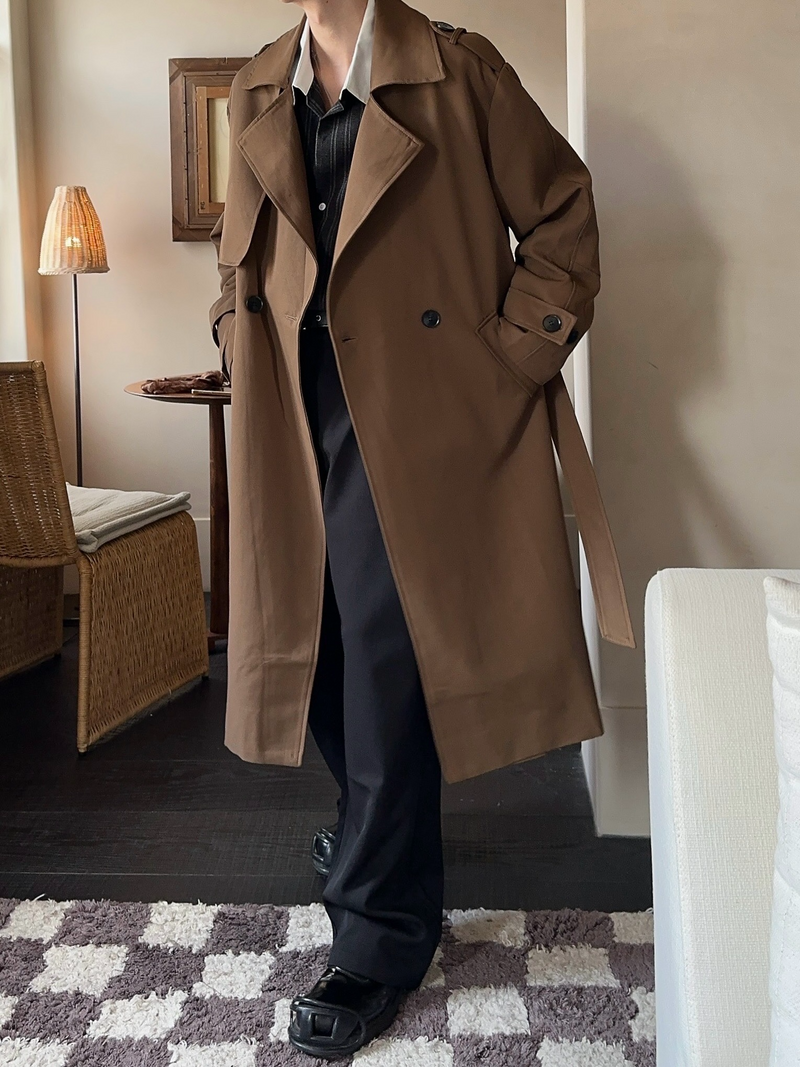 レトロ アーバン ロングトレンチコート