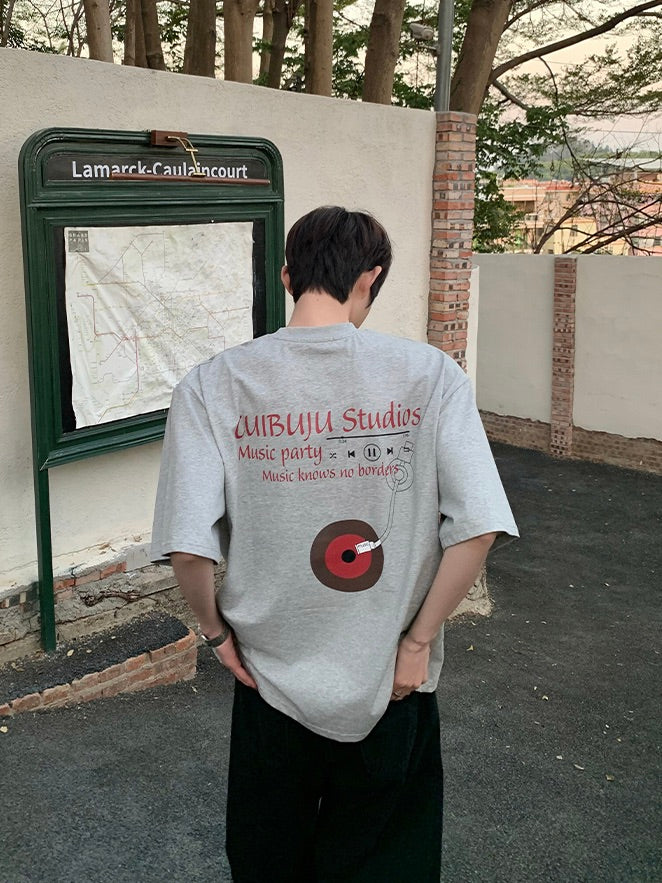 バックプリント ミュージック Tシャツ