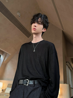 ベーシック カジュアル ルーズロングTシャツ