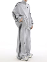 サイドライン ハーフジップ スウェットセットアップ