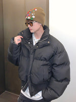 スタンドカラー ボリューム ショートぺディン