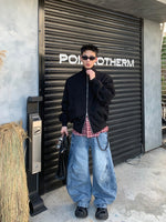 ストリート シミターバギーデニムパンツ