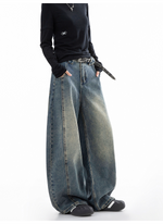 ウォッシュ レトロ バルーンデニムパンツ