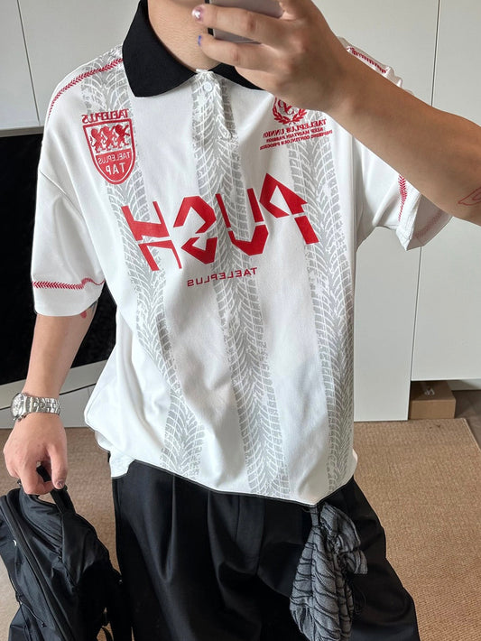 レトロ ナンバリング ゲームポロシャツ