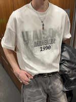 1990フェードロゴ 刺繍プリントTシャツ