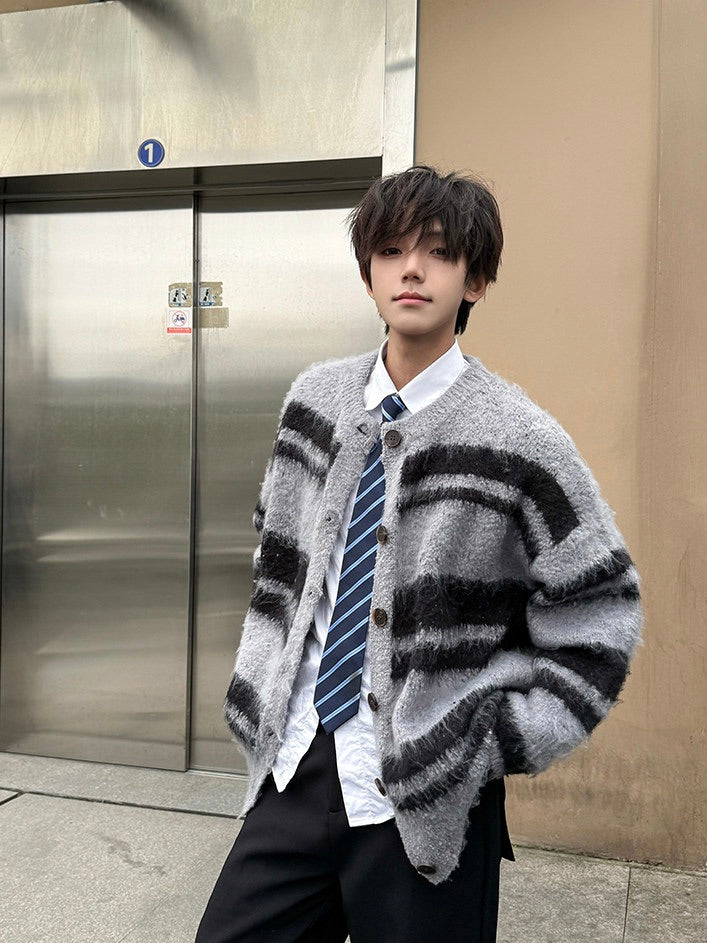 レトロ ソフトウール レイジーカーディガン