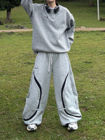 ワンポイント ヘンリーネックストライプ スウェット